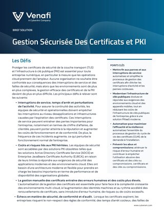 Gestion sécurisée des certificats et PKI